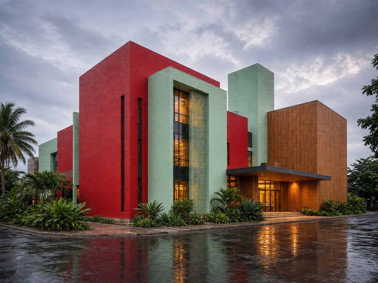 Church architecture at dusk by Viarch Consultancy